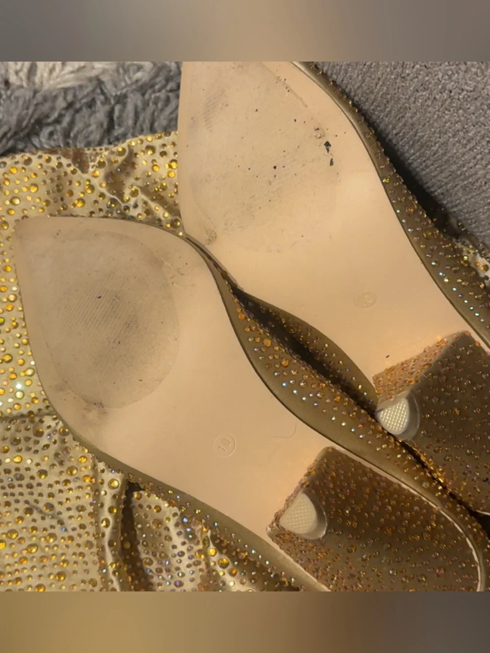 Cape Robbin Gold Crystal-Studded Slouch Over-the-Knee Boots